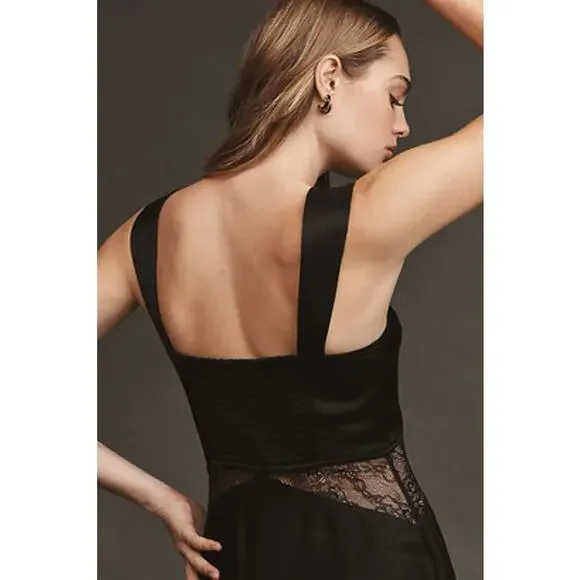 BHLDN Sweetheart Silky Satin Lace Cutout A-Line Gown - Picture 2 of 5